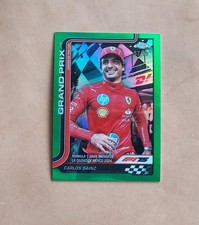 2025 F1 Topps Chrome Carlos Sainz #141 True Green Refractor/99 SP Ferrari DOTD