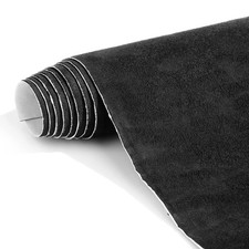Suede Wrap Self-Adhesive Black Suede Car Interior Wrap 17in x 70in Microfiber