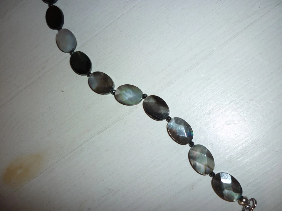 Halskette Perlmutt grau 50 cm - Bild 4 von 4