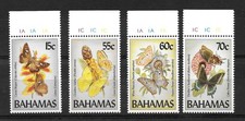 Butterflies Bahamas 1994 complete set MNH Sc 811-4 YT 829-32