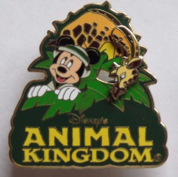 DISNEY WDW SAFARI MICKEY MOUSE ANIMAL KINGDOM PARK SLIDER GIRAFFE 3D PIN
