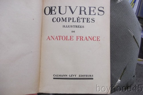Oeuvres Completes Illustrees de Anatole France-25 Vols.-IN FRENCH,BARGAIN PRICED - Picture 9 of 12