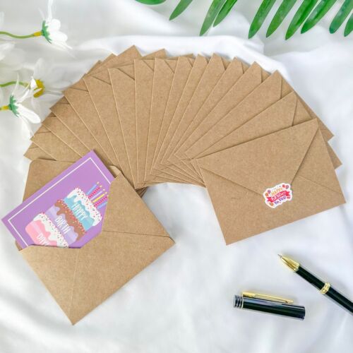 20PCS/SET BIRTHDAY CARD Small Bulk Mixed Party Birthday Card With Envelope AUS - Picture 6 of 12