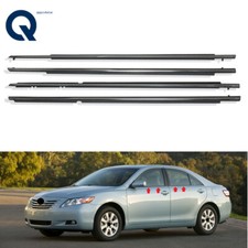 Fit For 2007-2011 Toyota Camry 4pcs Weatherstrip Seal Belt Window Moulding Trims