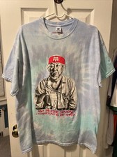 Mr Miyagi Karate Kid Cobra Kai Men  s Blue Tie Dyed Shirt Size XL