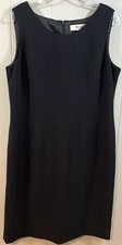 Jones Studio Separates Women 16 Sheath Little Black Dress Fully Lined Full Zip
