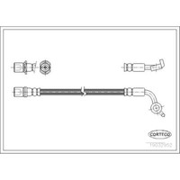 Corteco Bremsschlauch Bremsleitung Vorne FüR Toyota Hiace IV Bus Kasten 19032952