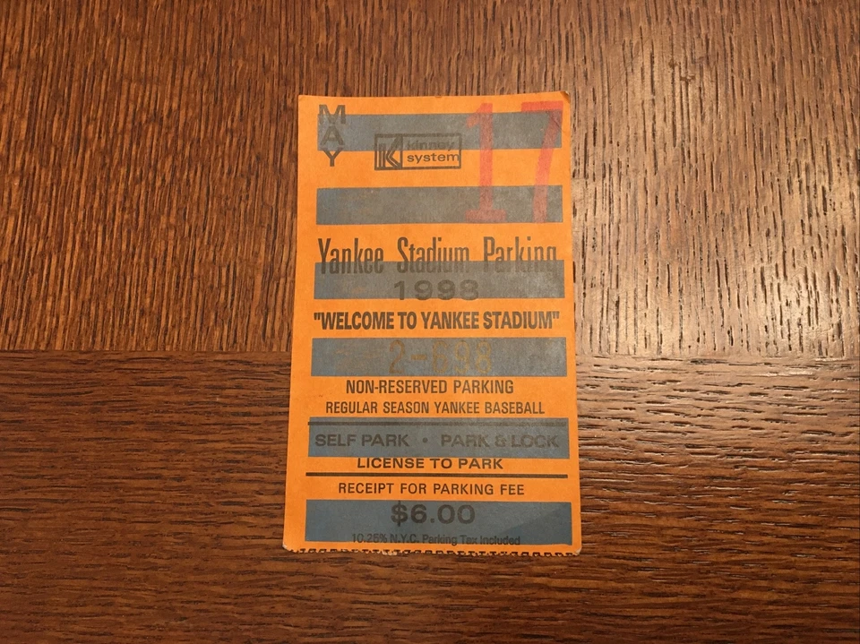 David Wells JUEGO PERFECTO 4 talones de boletos de temporada, Beanie Babies, boleto de estacionamiento Foto 3 de 4