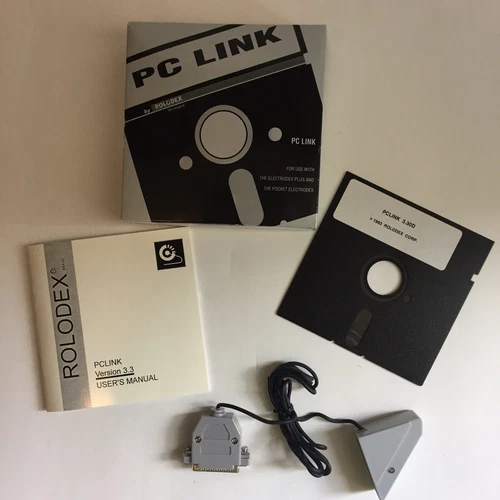 Rolodex PC Link Vintage 1993 Computer Floppy Disc Technology (b)