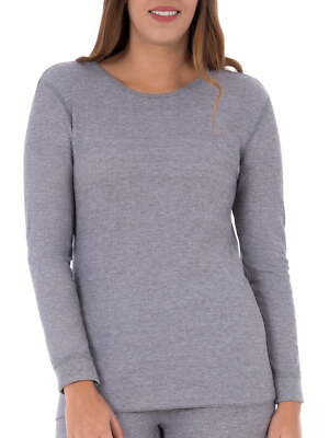Fruit of the Loom Long Sleeve Thermal Top teens Size L 12/14 Grey