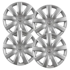 Set of (4) 15" Silver Replacement Hubcaps fit Toyota Camry 2004-2006
