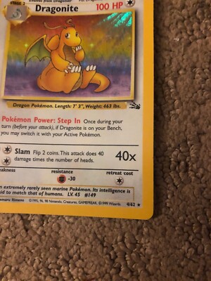 pokemon card most expensive price 1999 Pokémon Fossil Holo Dragonite 4/62 PSA Graded 8 NM-MT – shophobbymall main image 1