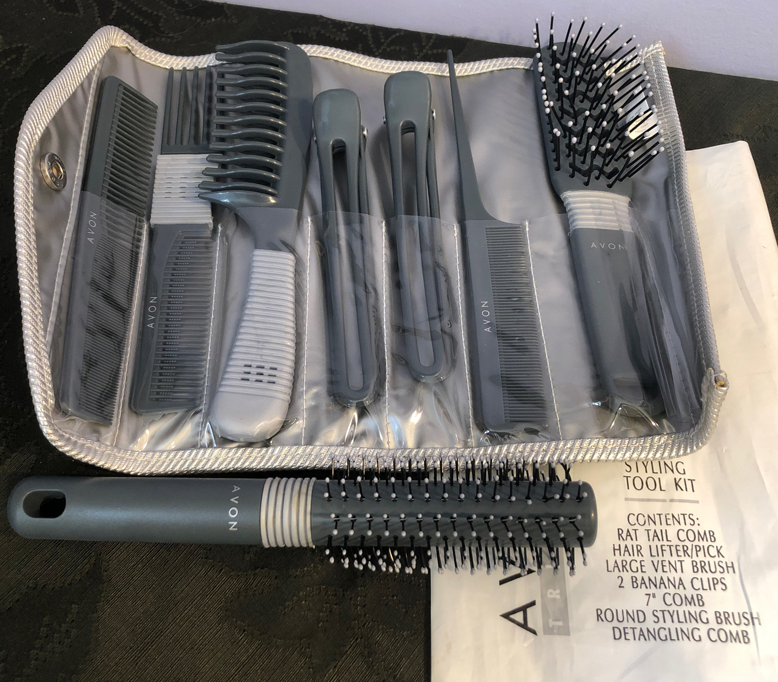 New Avon Techniques Detangling Comb Vent Brush Styling Brush Pick Comb 9  Pcs Set | eBay