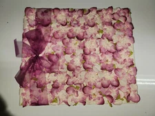 hand crafted Sketch Book~hand made water colour paper silk flowers botanical