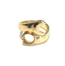 Brilliant 14K Gold Plated Auto Mechanics Wrench Ring Size 8.25