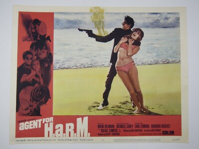 Vintage Agent for H.A.R.M.lobby card movie poster Universal 1965 11x14