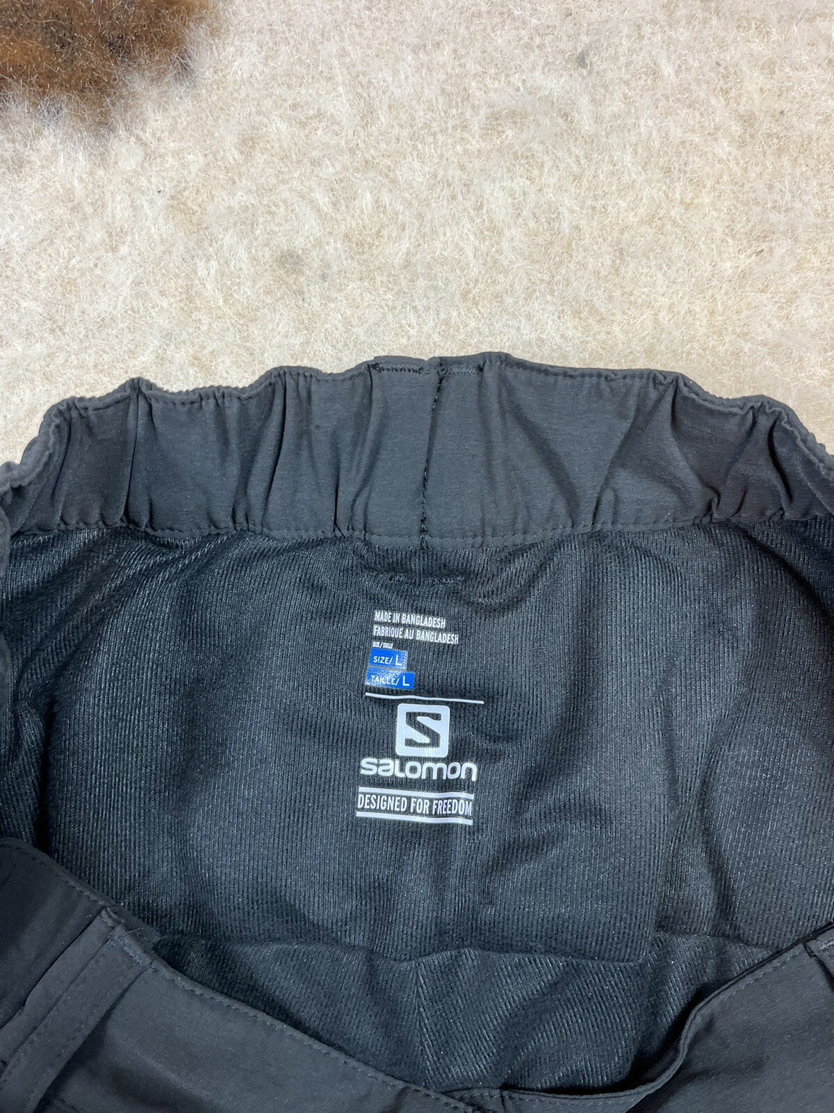 Salomon Pantaloni Nero Neve Sci Snowboard Grandi 28x32 Vita Allungata