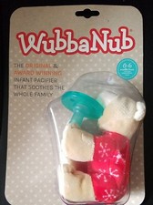 WubbaNub Red PJ Baby Bear Snowflake Christmas Holiday Pacifier