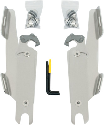Memphis Shades Polished Trigger Lock Fairing Mounting Kit 86-17 Harley Softail