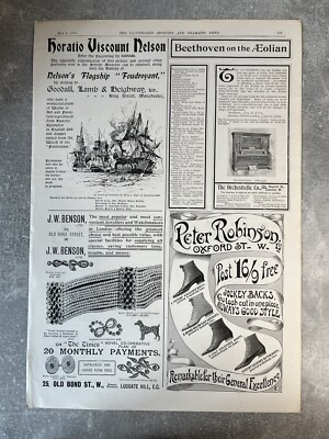 J.W. Benson, Raleigh, Izod's... Vintage-Werbung - Originalanzeigen 1901