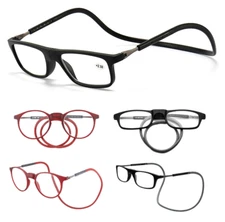 1x  Magnetic Reading Glasses Hanging Neck Computer Readers Unisex Glasses