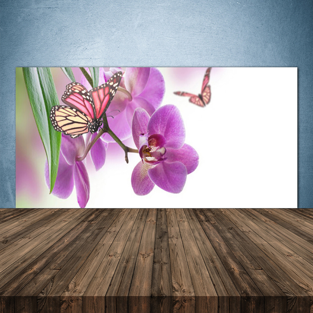 Crédence de cuisine en verre 140x70 pour éliminer les taches de graisse motif nature