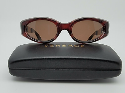 Versace Mod. 494/A Col. 900 Tortoise Gold Medusa Frame Brown Lens Sunglasses 