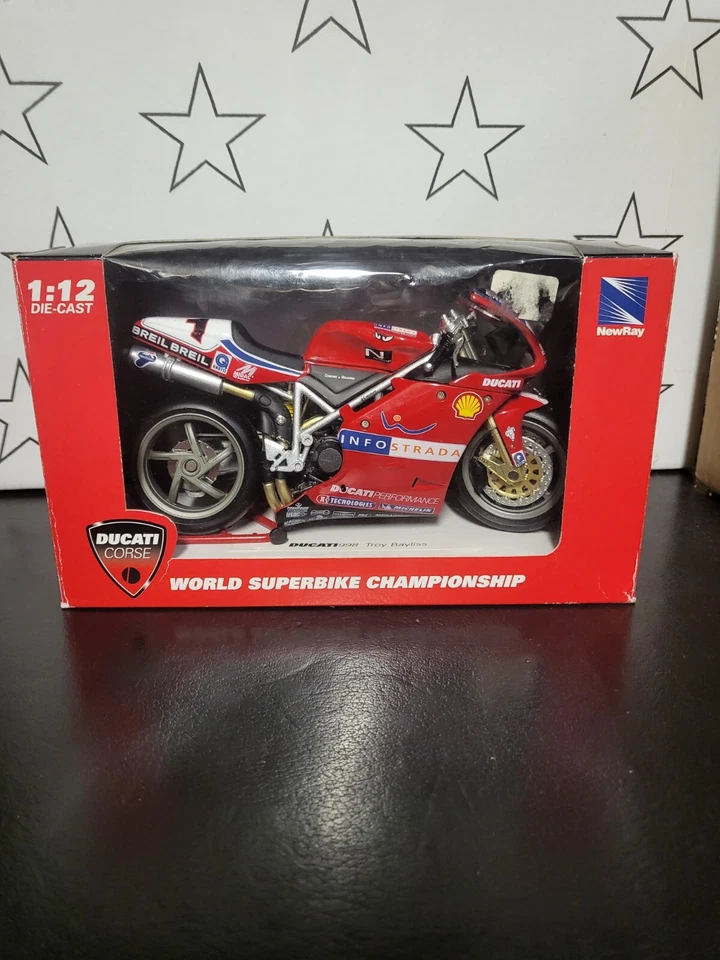 Modellini Moto Ducati 998 Troy Bayliss 1 : 12 Ducati Hero Team Ducati - Infostra - Immagine 3 di 4