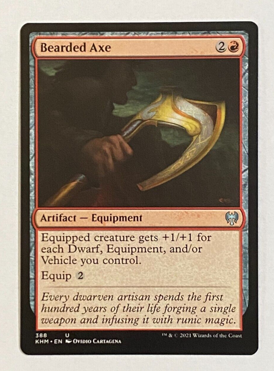 MTG KHM Magic the Gathering Kaldheim Bearded Axe - Uncommon