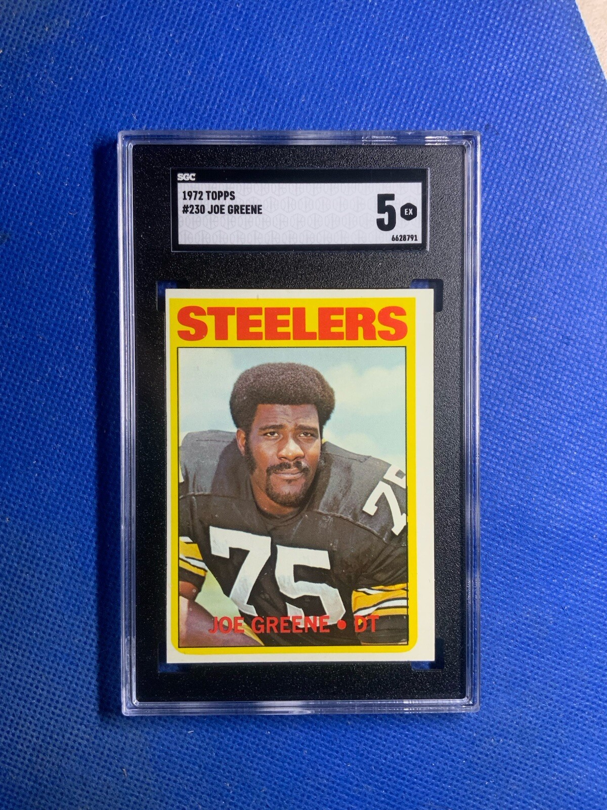 1972 Topps Joe Greene Pittsburgh Steelers card number 230 SGC 5