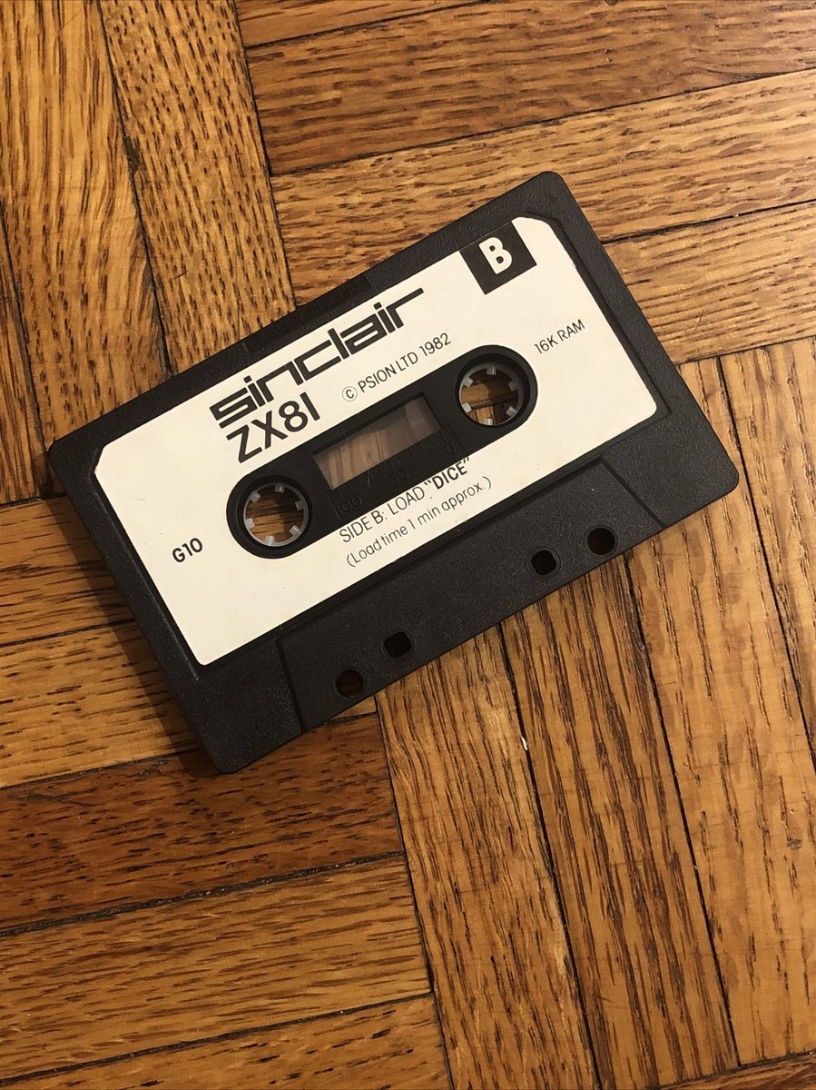 Sinclair ZX81 Backgammon Game Cassette By PSION - For 16K