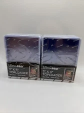Ultra Pro 3X4 Toploaders 35pt WHITE BORDER 2 Packs of 25 for Standard Cards