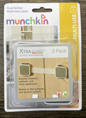 Munchkin Xtra Guard Dual Action Multi-Use Latch/Lock - 2 Pack - New