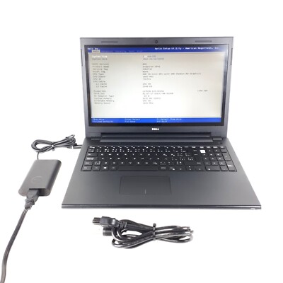 Dell Inspiron 3541 15.6'' Laptop AMD A6-6310 8GB RAM 256GB SSD Boot/BIOS No OS