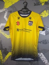 Northamptonshire County Jersey Cricket Shirt Gray Nicolls Trikot Men Size M ig93