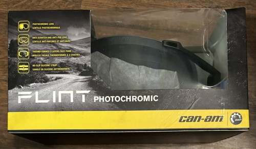 Can Am Flint Photochromatic Goggles Charcoal Gray O/S 4487790007 New