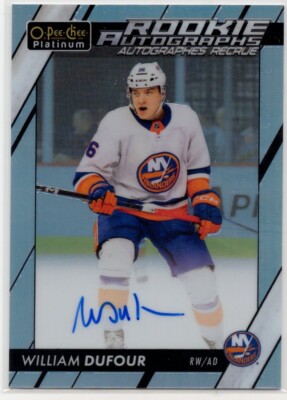 2023-24 O-Pee-Chee Platinum Rookie Autographs Rainbow #RDU William Dufour NYI