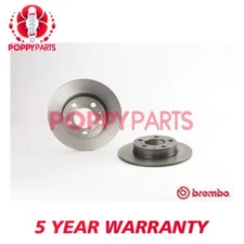 Fits Polo Golf Beetle Bora Fabia Ibiza A1 + Other Models 2x Discs Rear Poppy
