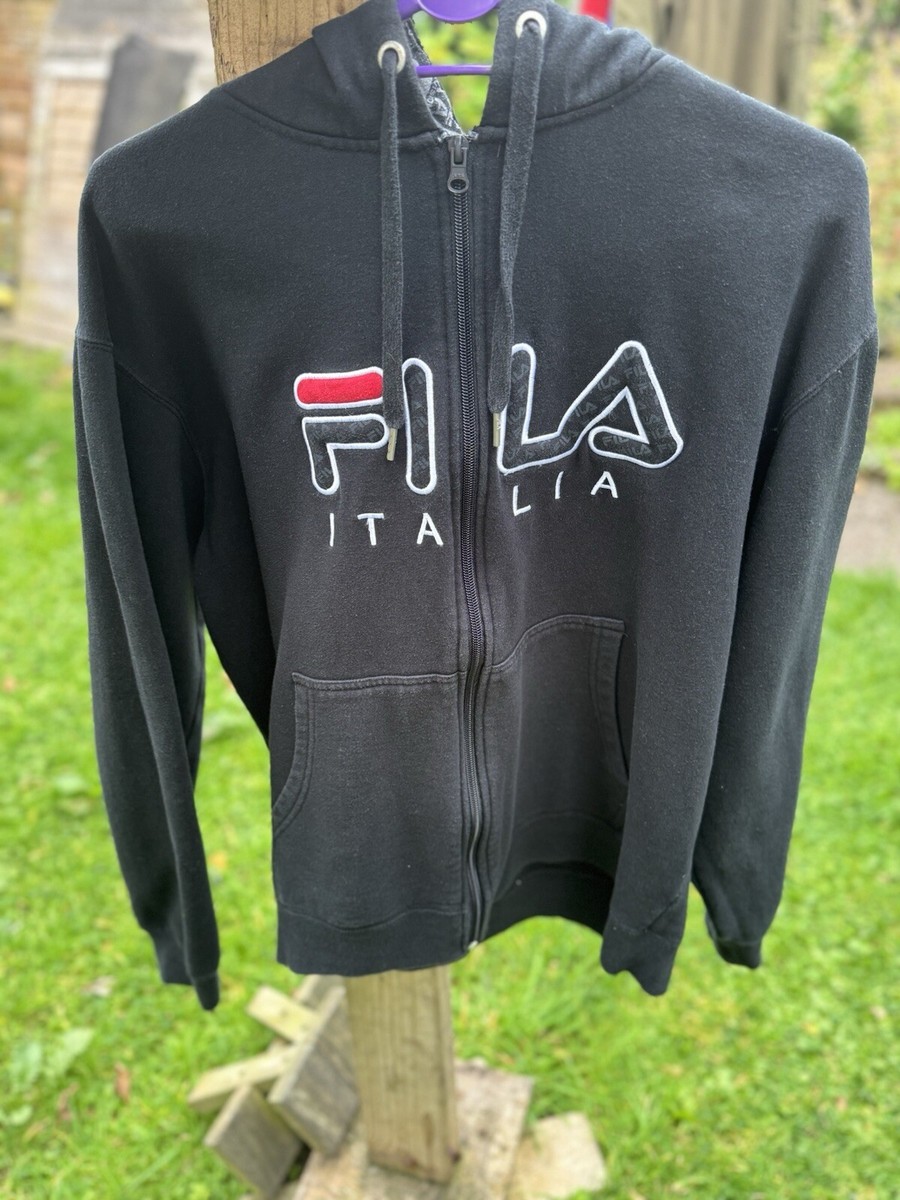 Zip Hoodie Fila Hoodie Uk Vintage Fila Italia Zip Up Hoodie