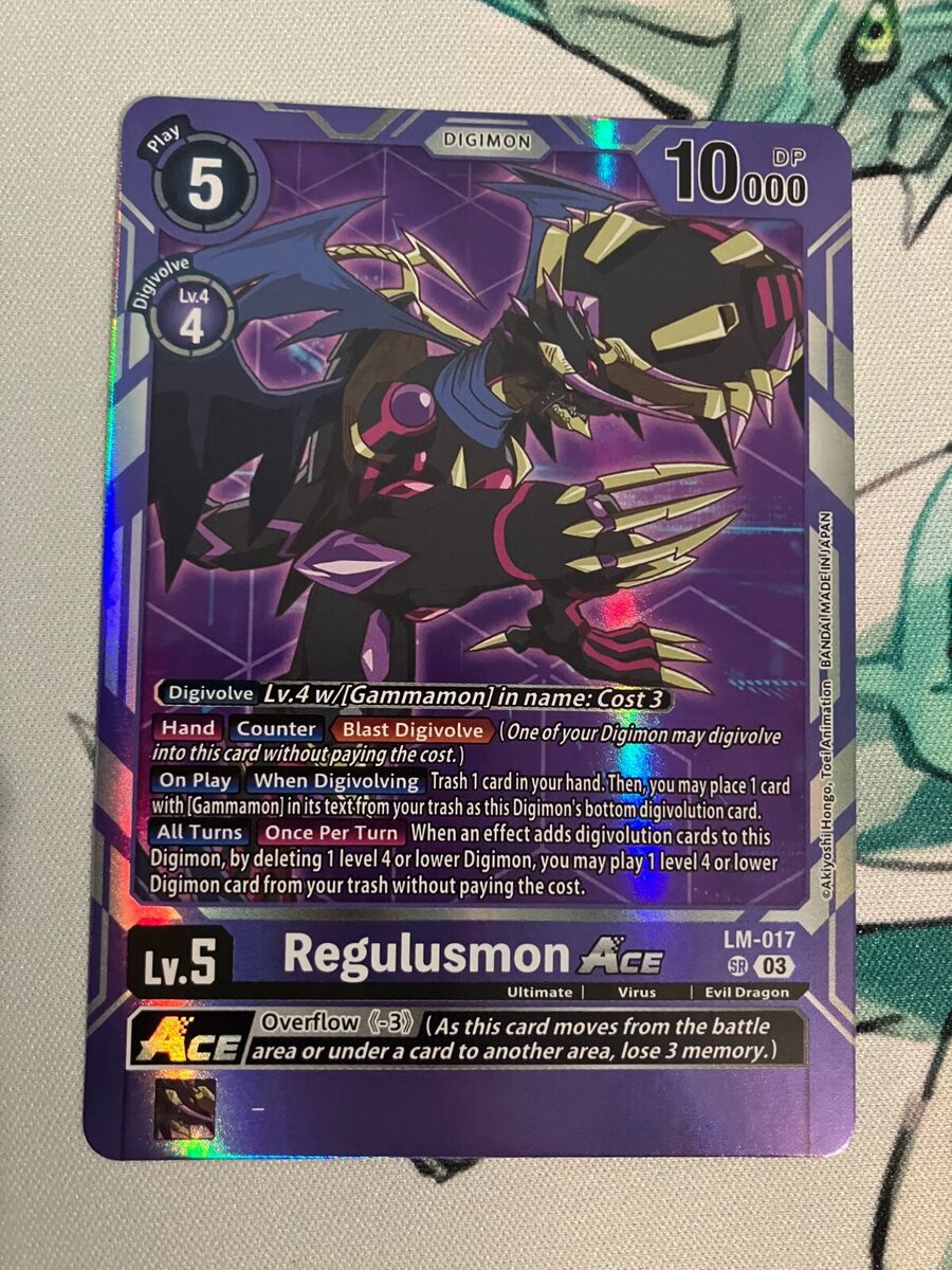 Regulusmon Ace LM-017 SR Digimon CCG | Exceed Apocalypse NM Regulusmon Ace LM-017 SR Digimon CCG | Exceed Apocalypse NM