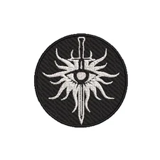 Sword Logo Patch Embroidered Iron-On Applique Backpack Jacket, Grim Darkness 