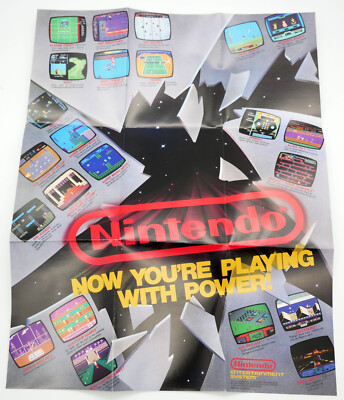 NES Nintendo Now Your Playing With Power Insert Poster #2