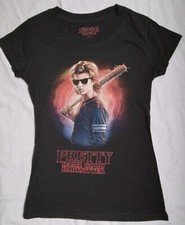 Stranger Things Pretty Damn Good Babysitter Steve T Shirt Black Size XS X-Small
