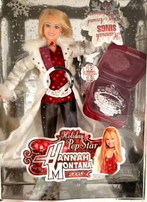 Disney 2008 Hannah Montana Holiday Pop Star Christmas Doll