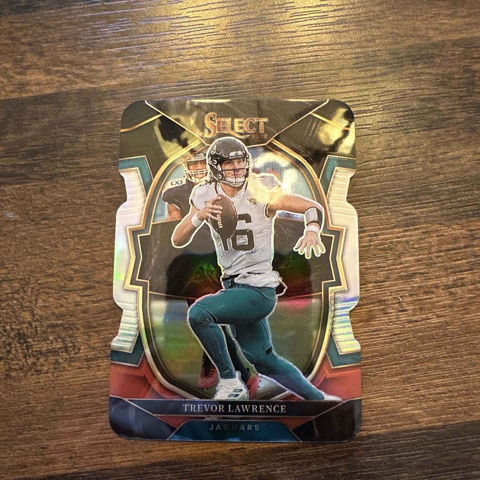 2022 Select Football Trevor Lawrence Black & Red Die Cut Prizm Concourse Jags