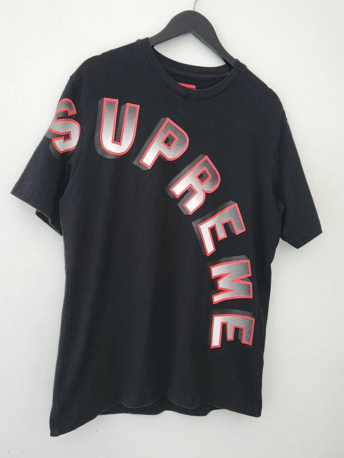 T shirt noir SS18 Supreme Gradient Arc Top taille M moyen manches courtes