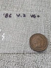 1886 Indian Head Penny Cent V 2  VG+