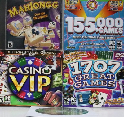 5 CD's GAMES! GAMES!  Mahjongg 155,000 Games Casino VIP Putt-Putt 1,707 Games