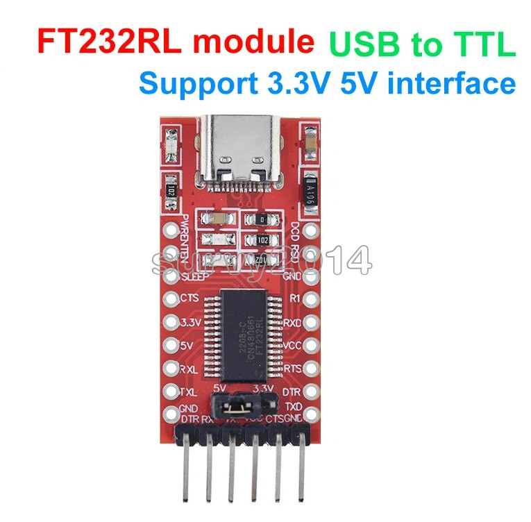 Adaptateur FTDI USB Vers TTL Série - Pour Arduino/Raspberry Pi - 3.3V Et 5V - Pack De 2