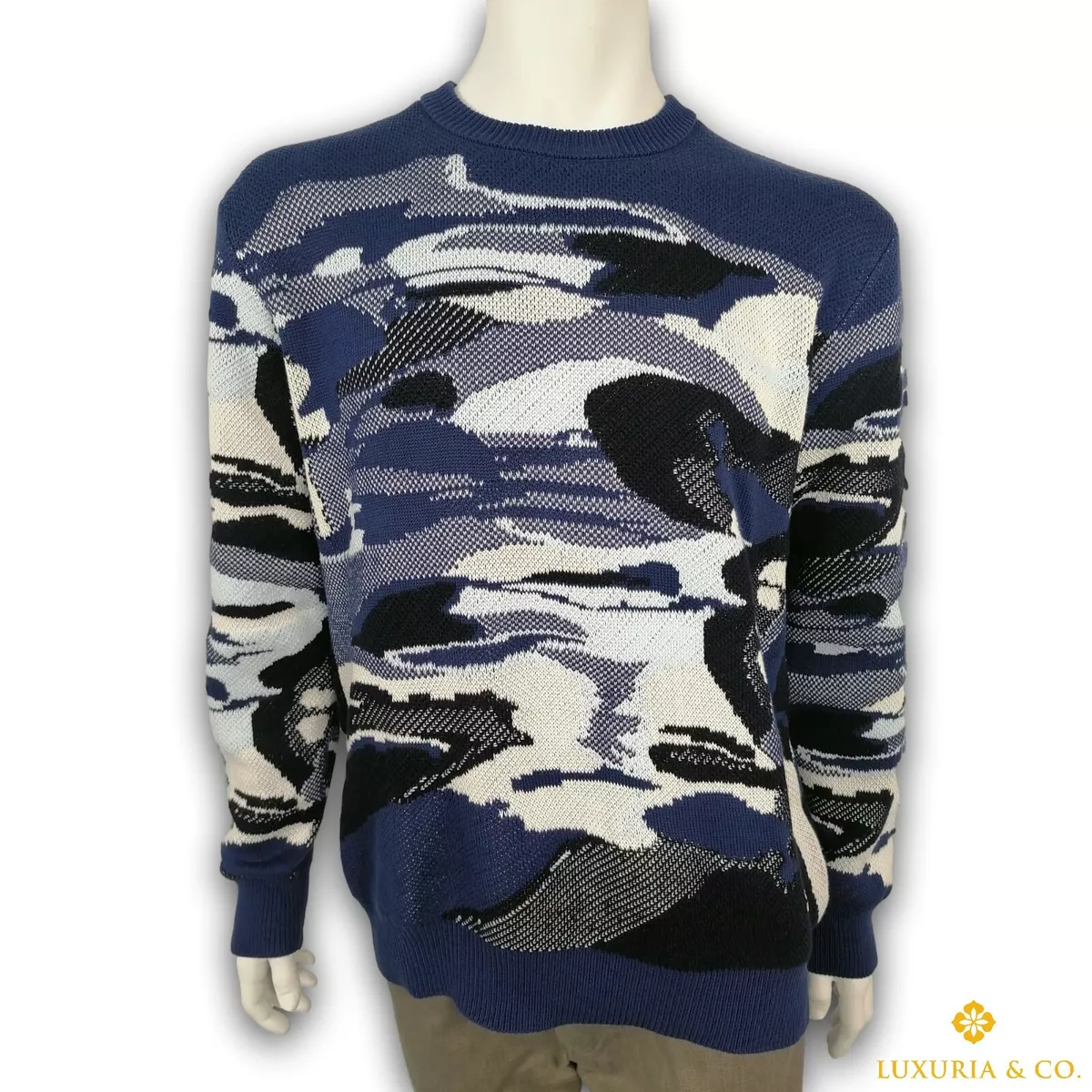 Louis Vuitton, Sweaters, Louis Vuitton Mens Circled Lv Crew Neck Sweater